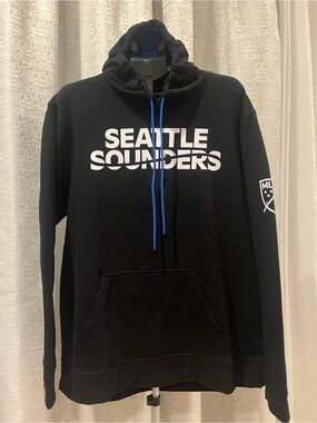 Seattle Sounders MLS Pullover Soccer  Hoodie Sweatshirt Black Men’s Size 2XL